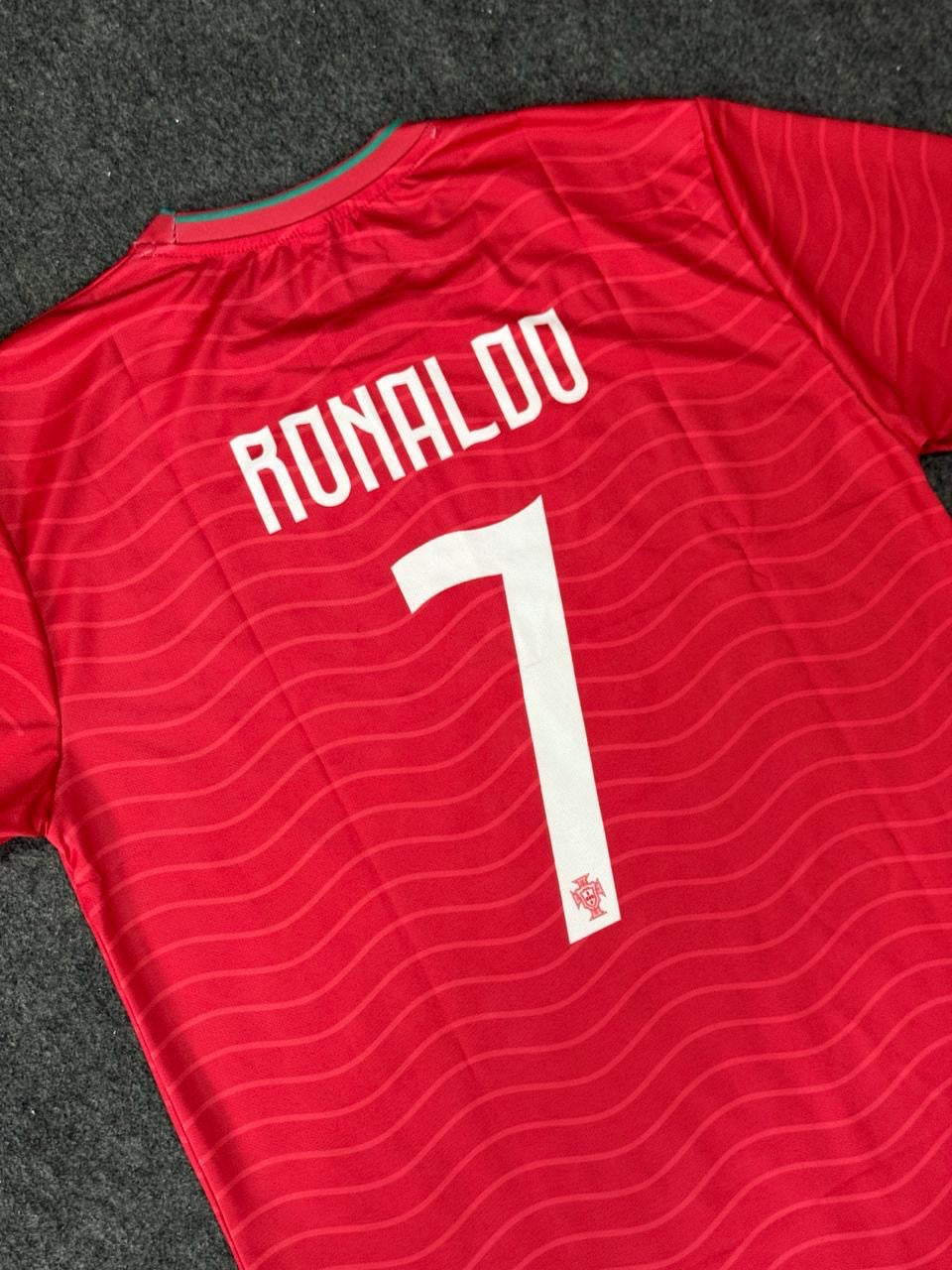 07 Ronaldo Portugal 2026 Home Round Neck Sublimation Print Logo Jersey - Unisex