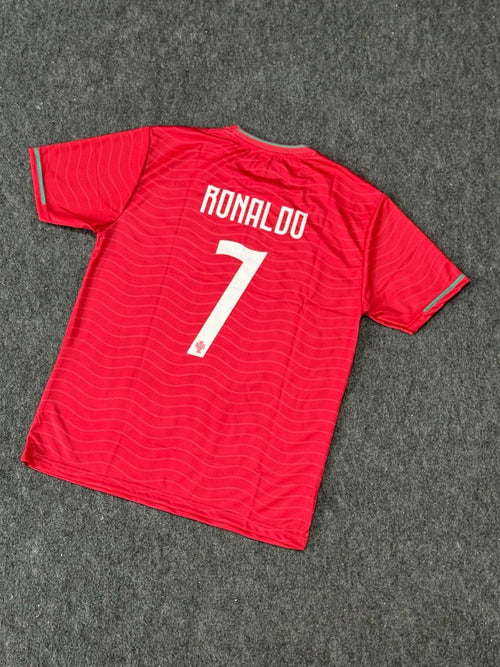 07 Ronaldo Portugal 2026 Home Round Neck Sublimation Print Logo Jersey - Unisex