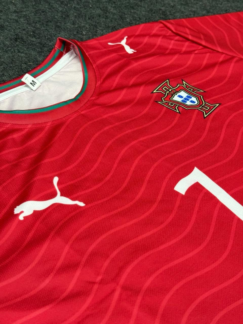 07 Ronaldo Portugal 2026 Home Round Neck Sublimation Print Logo Jersey - Unisex