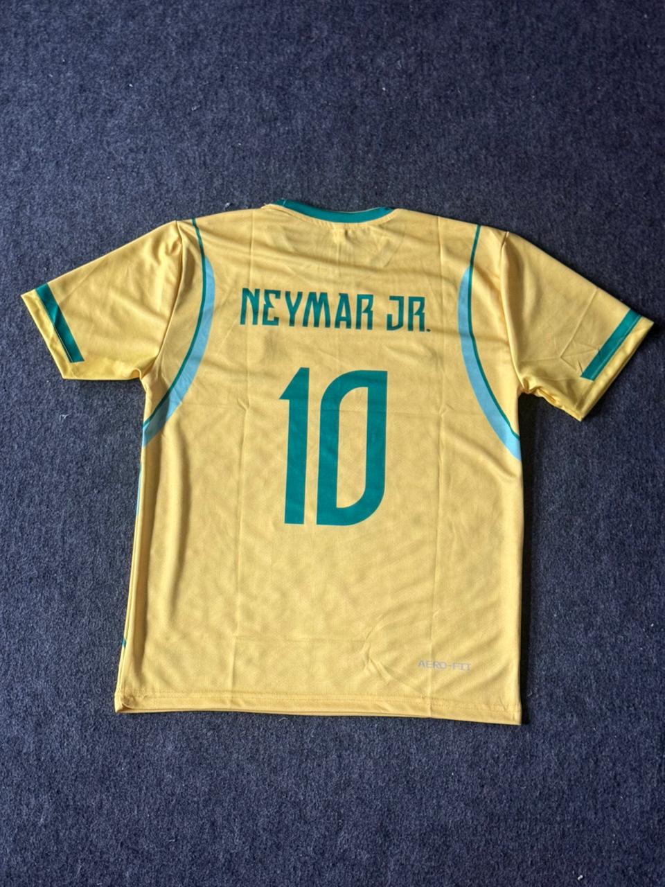 Brazil Kit 2026 Home Embroidery Neymer 10 Print Jersey - Unisex