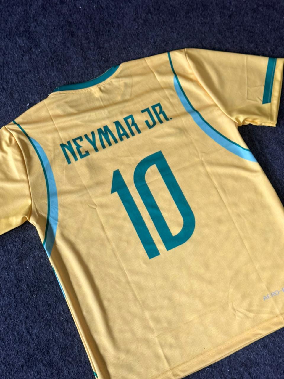 Brazil Kit 2026 Home Embroidery Neymer 10 Print Jersey - Unisex
